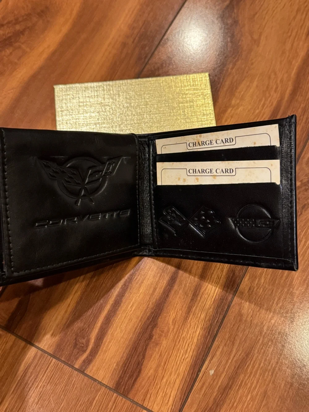 Black Leather Bi-Fold Wallet - Branding